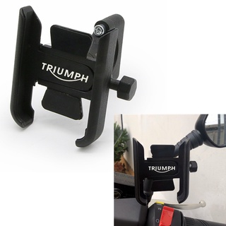 Suitable for Triumph motorcycle phone holder TIGER SPORT 850 900GT 765 TRIDENT 660 STREET TRIPLE R SPEED TRIPLE 1200RS STREET SCRAMBLER 1200 BONNEVILLE T120 T100 BOBBER handlebar modified mobile phone navigation aluminum alloy holder