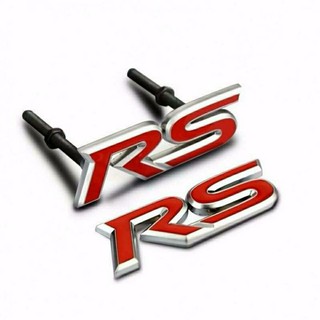 สติ๊กเกอร์รถสติกเกอร์มือจับประตู❃○RS Pure Metal Car Logo 3D Stereo Modification Sports Soul GTR Letter Sticker