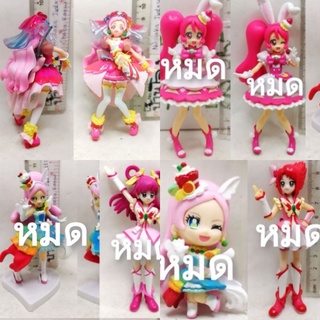 (แท้/มือ2/อะไหล่) Bandai​ Kira Kira Precure A La Mode Cutie Figure2 Cure Parfait,Whip,Rouge,YELL คิระคิระ ผม สีชมพ