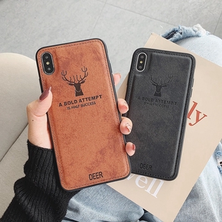 Casing For iPhone 11 Pro Max XS XR SE 2020 i7 i8 i6s Plus Phone Case Imprint Deer Fabirc Cloth Back Case