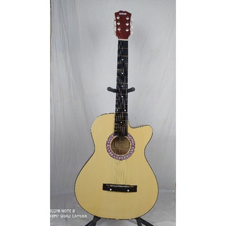 Gitar Akustik yamaha Pemula Murah non Tanem besi dan Tanem Besi Bonus pik free packing kayu