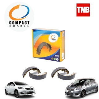 COMPACT ผ้าเบรคหลัง ก้ามเบรคหลัง Toyota Vios Gen 2 Yaris E/J โตโยต้า วีออส ยาริส ปี 2007-2012