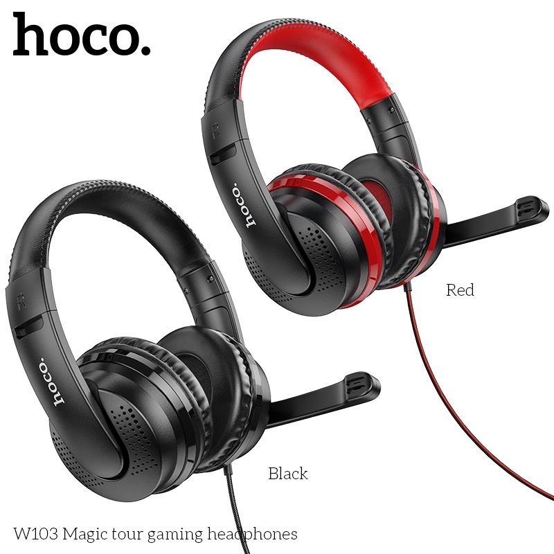 HOCO W103 หูฟังเกมมิ่ง หูฟังเล่นเกม หูฟังครอบหู มีไมค์ เสียงเซอร์ราวด์ Magic Tour gaming headset hc3
