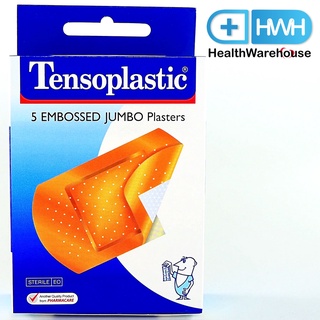 Tensoplastic Jumbo สีเนื้อ 5 ชิ้น / กล่อง เทนโซพล๊าสติค พลาสเตอร์ปิดแผล