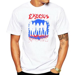 Exodus BONDED BLOOD Hard Rock Heavy Metal Punk Band เสื้อยืดลําลอง สําหรับผู้ชาย ผู้หญิง ผ้าฝ้าย แขนสั้น สีดําสามารถปรับ