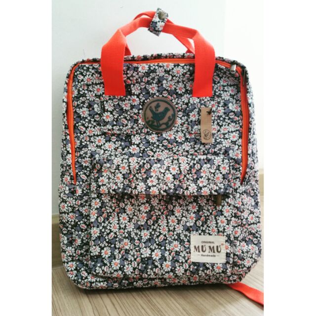 กระเป๋าเป้ลายดอกMUMU