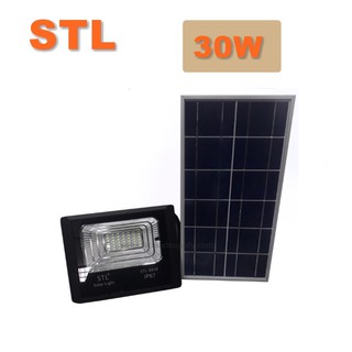 สปอร์ตไลท์โซล่าเซลล์ LED 30W STL มีรีโมท แสงขาว