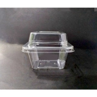 ถ้วยมูส mc001 mc002 mc003 ถ้วยพลาสติกสี่เหลี่ยมพร้อมฝา จำนวน 50ชุด