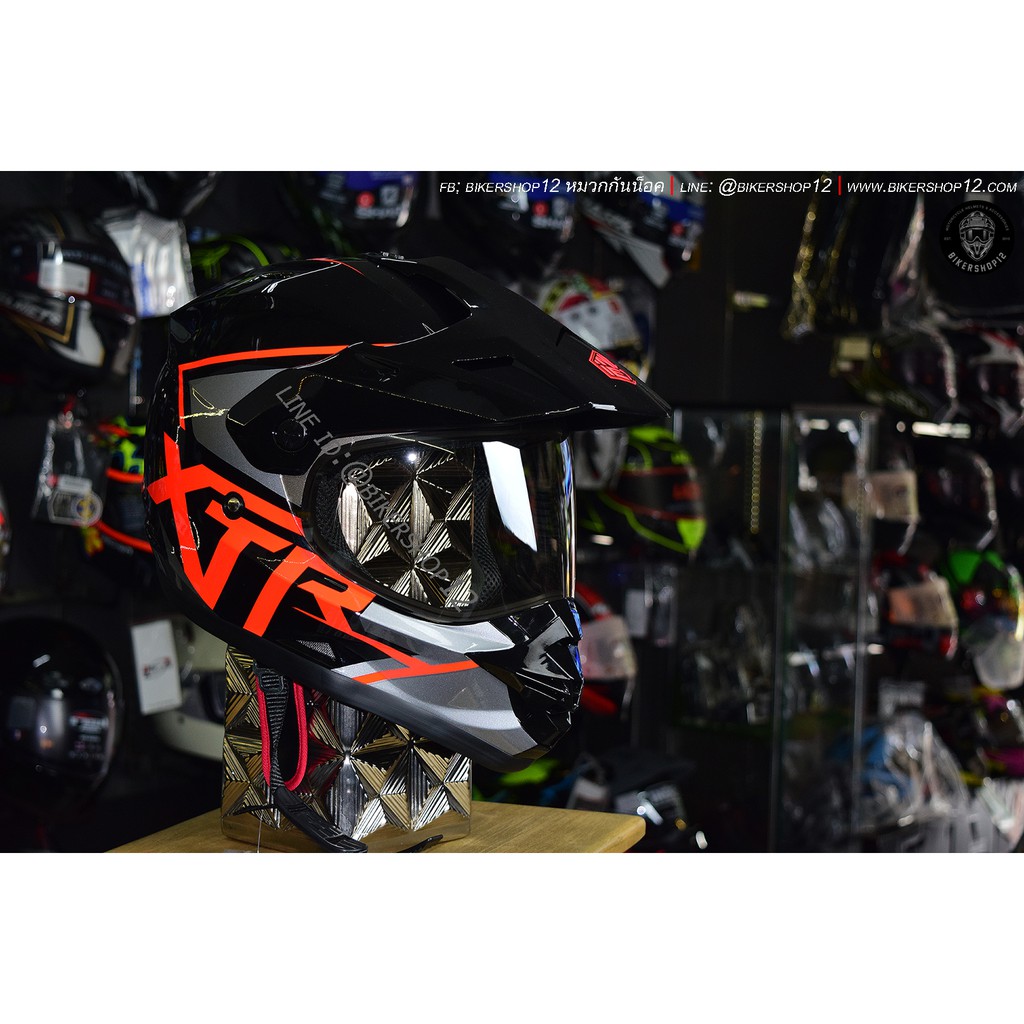 หมวกกันน็อคแนวโมตาด Motard ยี่ห้อ Index รุ่น Xtr-หมวกวิบาก-หมวกกันน็อคโมตาด ราคาถูก