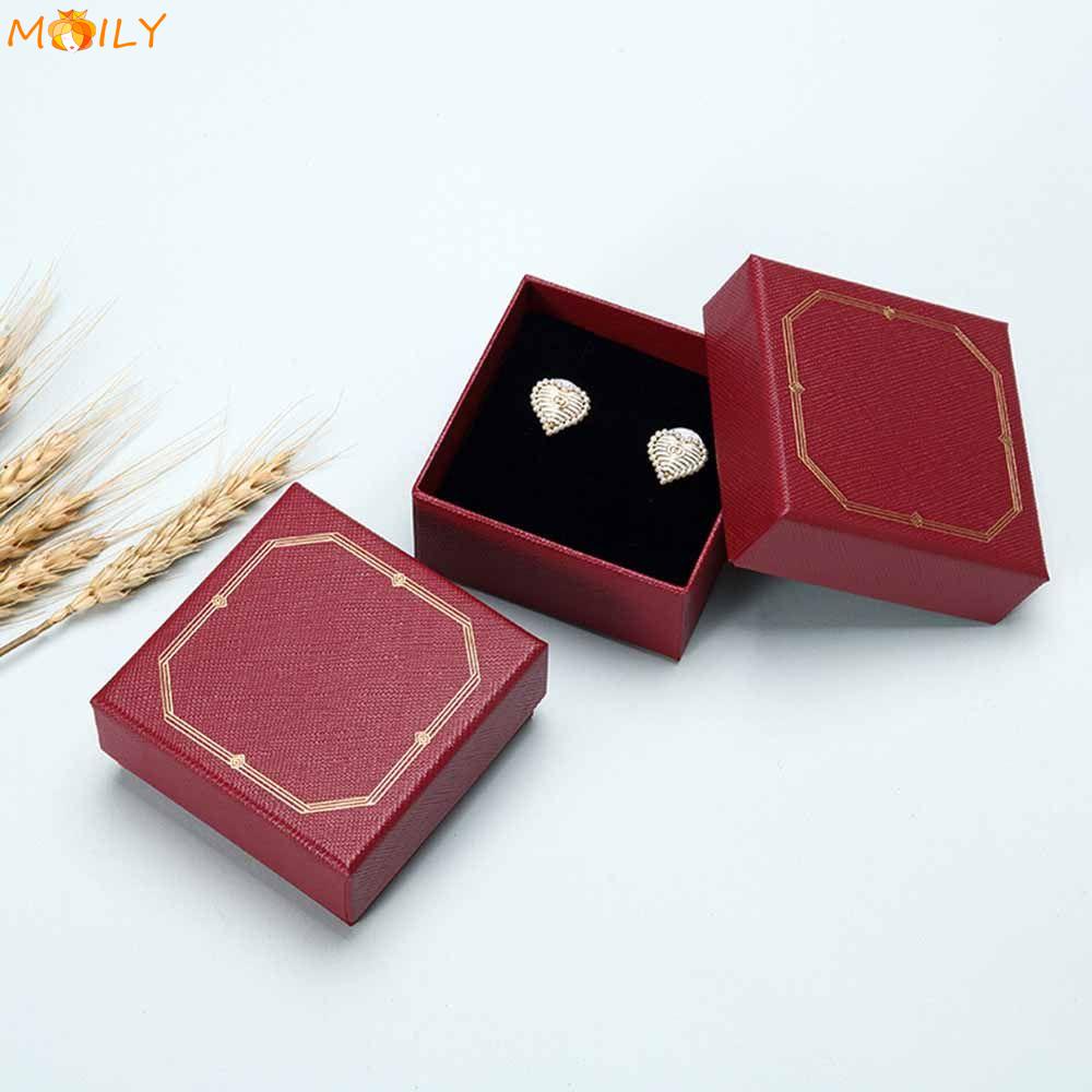 MOILY Sponge lined Ring Holder Wedding Decor Necklace Case Storage ...