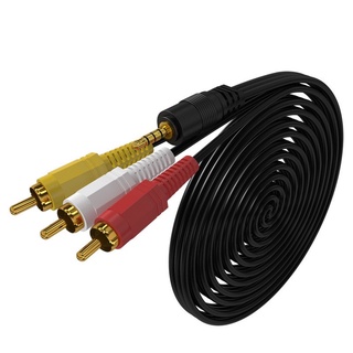 ถูกที่สุด! สาย 3RCA-1TR (3 ขีด) ยาว 1.5 เมตร สายหนา 2.5 มิล สายAV1ออก3 ราคาต่อเส้น