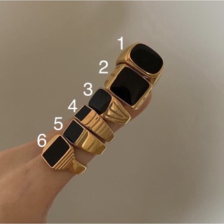 ทองปลอม แหวน Dior งานHi:ens1:1 HER OBJECTIVE_HER BLACKY SIGNET RING