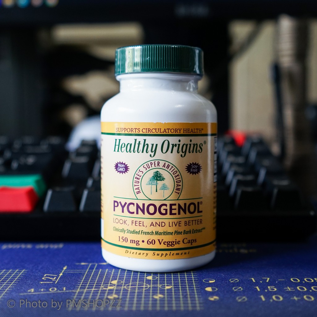 [พร้อมส่ง] เปลือกสนสกัด Healthy Origins , Pycnogenol , 150 mg , 60 เม็ด ของแท้ 100%