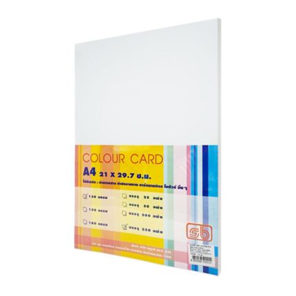 (KTS)กระดาษ SB Colour Card A4 150G. จุ 250 แผ่น เลือกสีได้