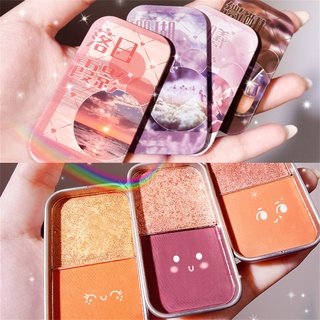 Fairy &amp; Magic Eyeshadow Powder Palette 2 Colors Glitter Matte Long Lasting Eye Makeup Pigmented Cosmetic