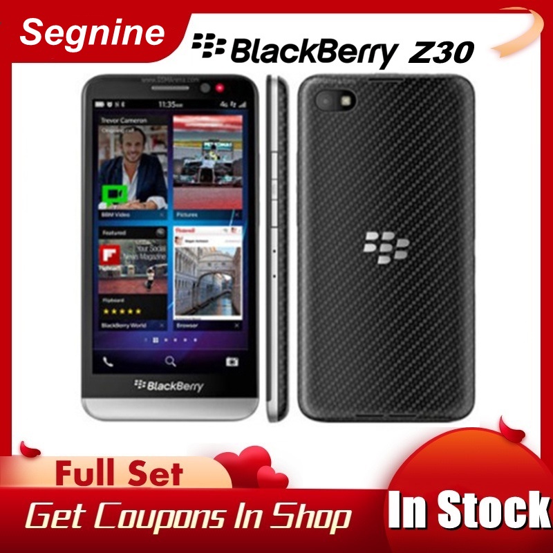 【COD】โทรศัพท์มือถือ Blackberry Z30 4G LTE 5.0 นิ้ว Dual Core WiFi 8MP+2MP 2GB RAM 16GB ROM BlackBerryOS ส่งฟรี
