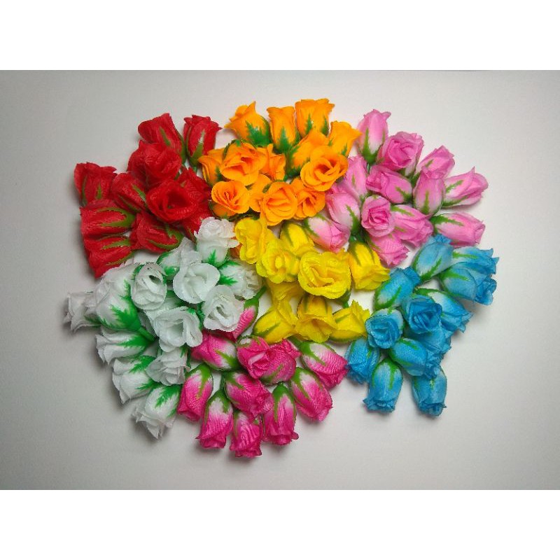 หัวดอกกุหลาบวา กุหลาบผ้า มี 13 สีให้เลือก