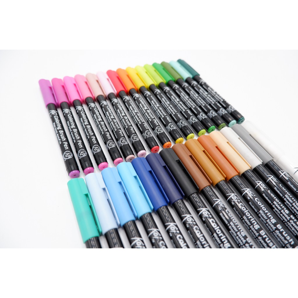 ปากกาพู่กัน โคอิ SAKURA koi coloring brush pen (แท่งเดี่ยว) ปากกาหัวพู่กันนำเข้าจากญี่ปุ่น ระบายง่าย สีสวยเป็นธรรมชาติ