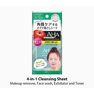 BCL cleansing research AHA cleansing  sheet  60 sheets แผ่นเช็ดเครื่องสำอาง