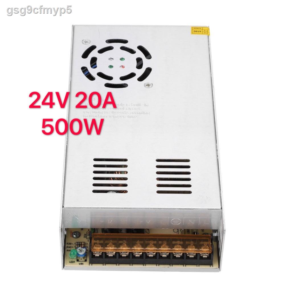 100 % จัดส่ง 24 ชั่วโมง☇۩❈หม้อแปลงไฟฟ้า 220VAC 24VDC 20A 500W 9 ช่อง POWER SUPPLY SWITCHING