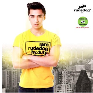 rudedog เสื้อคอกลม ชาย  รุ่น I am สีเหลือง