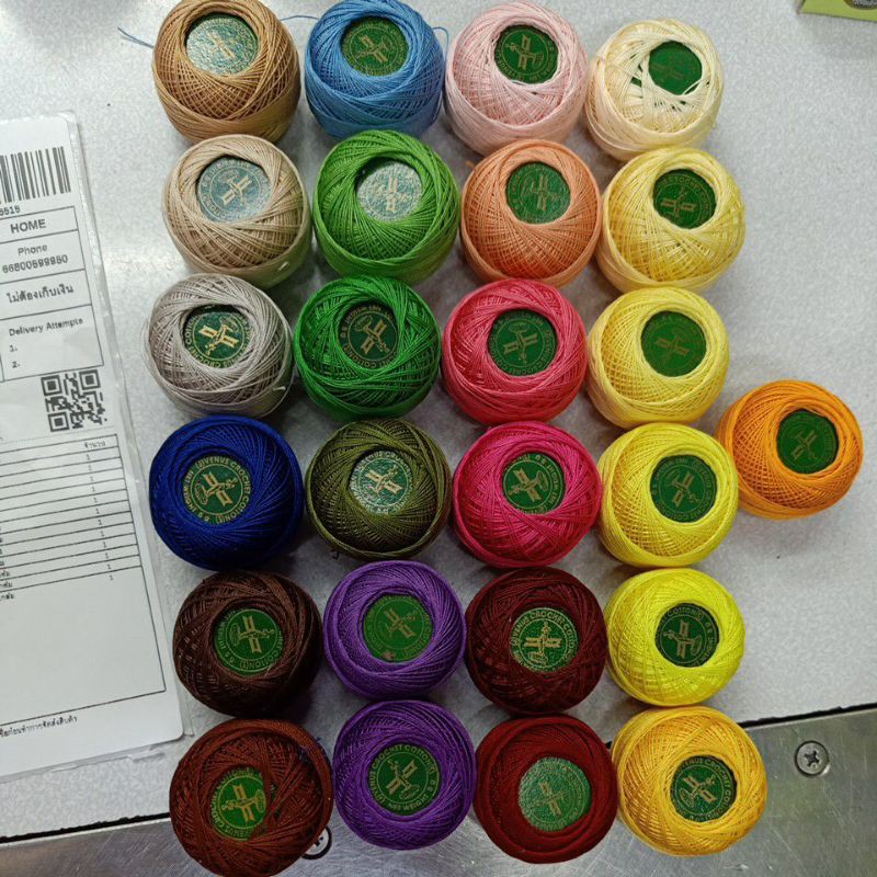 Handkerchiefs 15 บาท ไหมวีนัสไหมถักผ้าผ้าเช็ดหน้าเบอร์ 70 ม้วนละ 15บาท Fashion Accessories