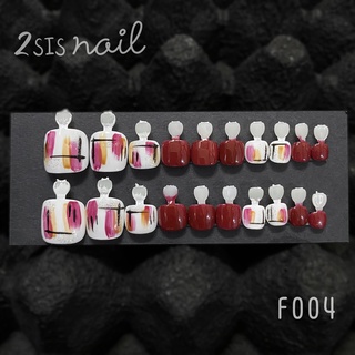 [พร้อมส่ง] เล็บเจลสำเร็จรูป เล็บเท้า 💅🏻 F004