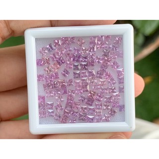 พลอย Pink Sapphire สีสวย หวานมากก ขนาด 2.5-3.1 มม นน.17.40 กะรัต ราคาชุดละ 15,900 บาท