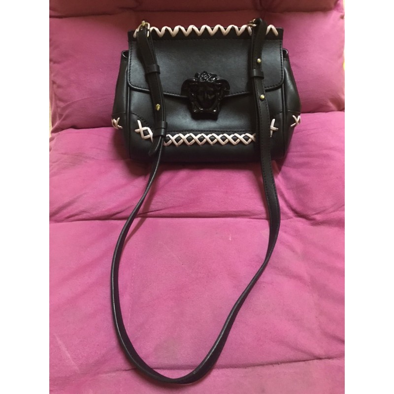 #ขายแล้ว VERSACE.    Palazzo Empire Stitch Leather Bag