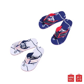 MINISO รองเท้าแตะ รองเท้าเด็ก ลายท่องสมุทร Kids Slippers Nautical Serie