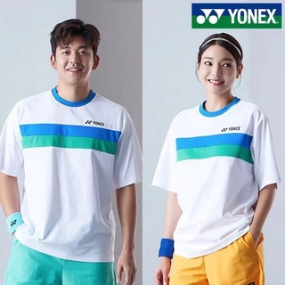 Yonex ใหม่ ชุดเสื้อกีฬาแบดมินตัน แขนสั้น ระบายอากาศ แห้งเร็ว ครบรอบ 75 ปี สําหรับผู้ชาย และผู้หญิง