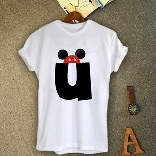 เสื้ออักษรลายหมวกมิกกี้ อักษร U