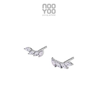 NooYoo ต่างหูสำหรับผิวแพ้ง่าย Marquises CZ Surgical Steel