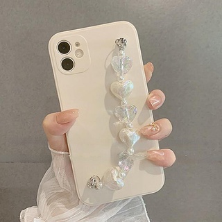 เคสโทรศัพท์มือถือ ลายนม สีขาว พร้อมสายโซ่คล้อง สําหรับ Iphone 13promax 12 11xr 7plus