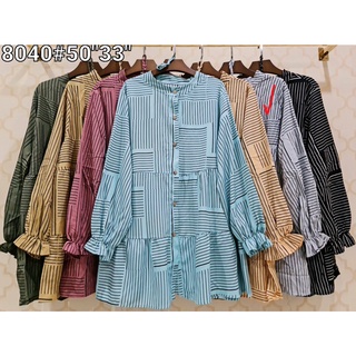 8040#  เสื้อสาวอวบ ผ้าไหมอิตาลี่ อก 50  นิ้ว ยาว  33 นิ้ว
