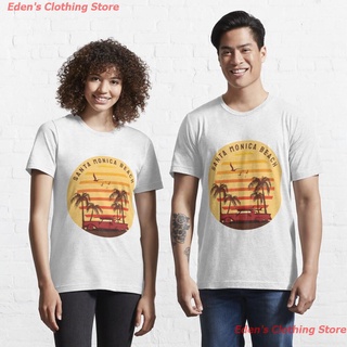 Edens Clothing Store Beach Santa Monica Beach T-shirts Desing Essential T-Shirt เสื้อยืดผ้าฝ้าย 100%