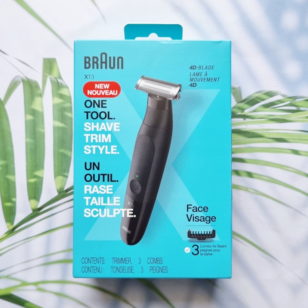 (Braun®) Series XT3 Hybrid Beard & Facial Hair Trimmer Rechargeable XT3000 เครื่องโกนหนวด เล็มหนวดเครา ชาร์จได้ – โปรปัง