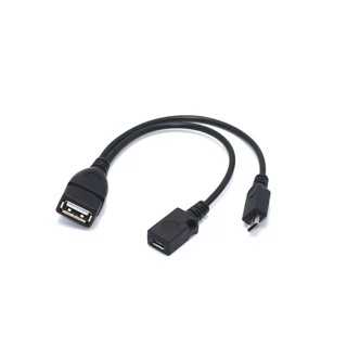 CN COM 2 ใน 1 OTG Micro USB HOST Power Y Splitter อะแดปเตอร์ USB Micro 5 Pin ชายหญิง NK-ช้อปปิ้ง