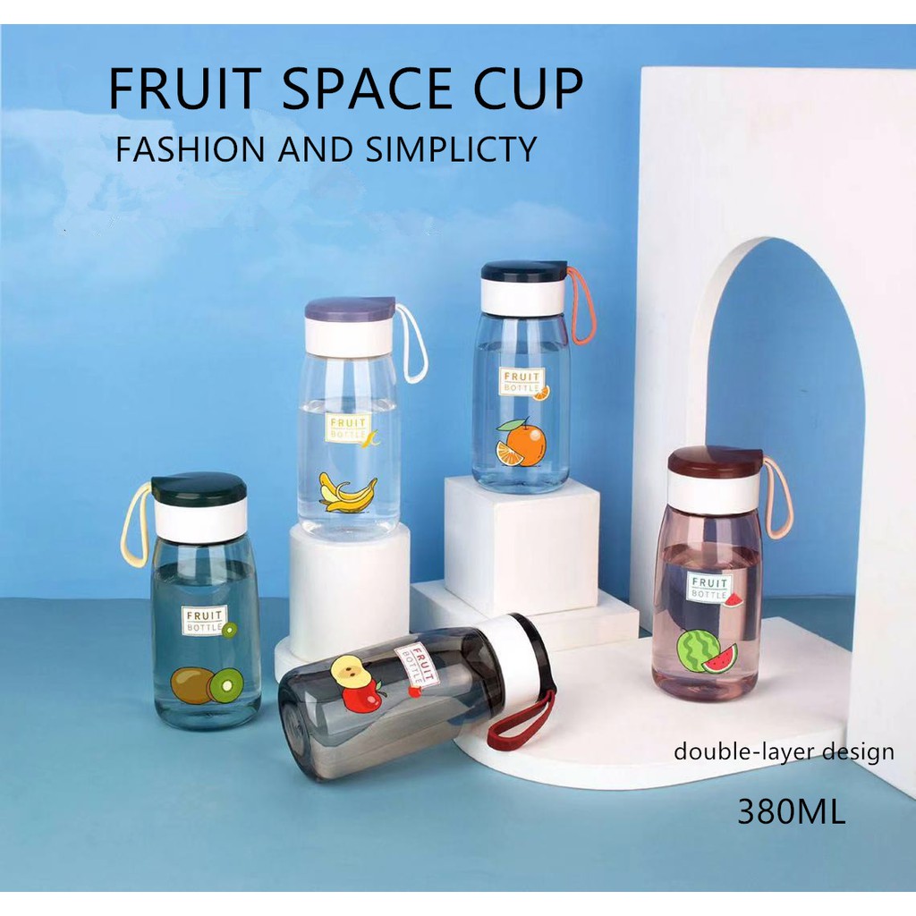 กระบอกน้ำ ขวดน้ำพลาสติก ใส่น้ำดื่ม กระติกน้ำ ความจุ 380 ml [3570] – โปรปัง