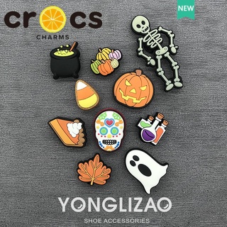 Crocs jibbitz charms Halloween Series หัวเข็มขัด รูปดอกไม้ สําหรับตกแต่งรองเท้า crocs