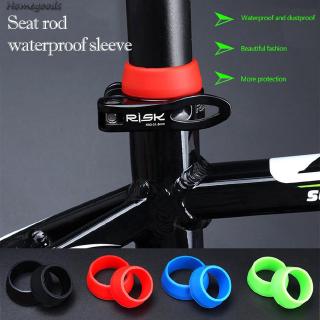 Good Shop❁Mountain Bike Seat Post Ring Dust Cover Silicone Waterproof Bicycle Seatpost Case