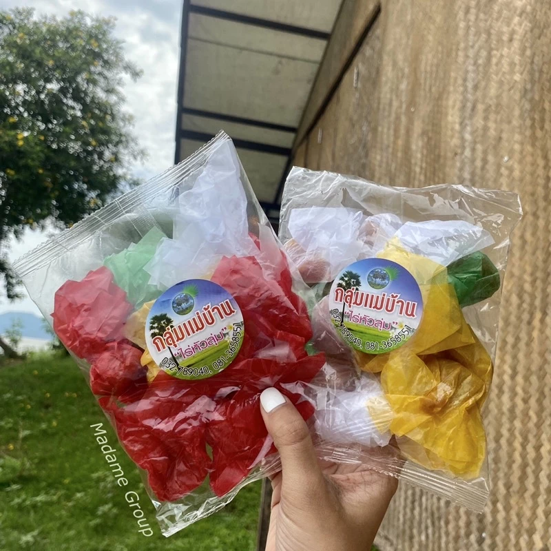 ลูกอมกะทิน้ำตาลโตนดผสมถั่ว ❗️ขั้นต่ำ2ห่อ คละได้ทั้งร้าน