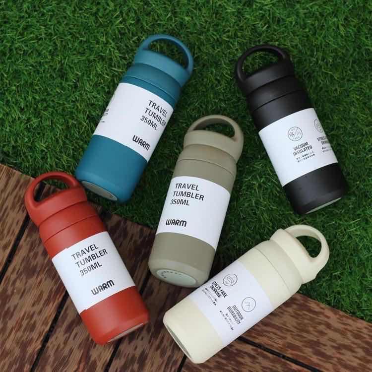《jiao66》กระติกน้ำ KitchenMarksกระติกน้ำสแตนเลส 350ML- 500ML กระติกน้ำสูญญากาศ HomehuK เก็บความร้อน-เย็น 12-18ชม.