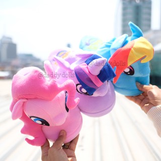 รองเท้าใส่ในบ้าน พื้นหนา Pinkie Pie &amp; Twilight Sparkle &amp; Rainbow Dash 10นิ้ว My Little Pony โพนี่