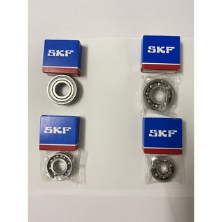 ลูกปืนเฟืองท้าย dio50 ccรอบจัด ครบชุด 4 ตลับลูกปืน skf เม็ดกลมล่องลึก ฝาเปิด รองรับความเร็วรอบและความร้อนสูง