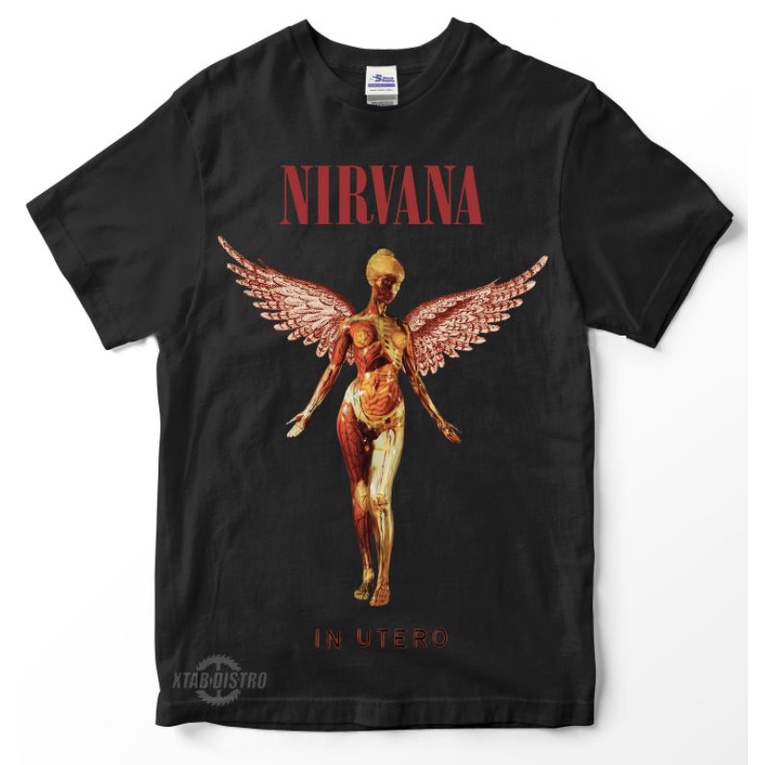 NIRVANA 6 - เสื้อยืด IN UTERO / เสื้อยืดพรีเมี่ยม nirvana / กลิ่นเหมือนวัยรุ่น / ไม่เคยmind