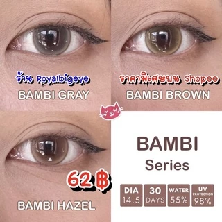 ส่งด่วนทุกวัน‼️คอนแทคเลนส์ Bambi สี Brown / Gray / Hazel - Kitty Kawaii ขนาดบิ๊กอาย