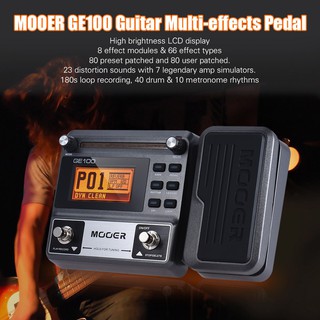 【Lowest】MOOER GE100 เอฟเฟกต์กีตาร์ พร้อมที่อัดเเบบลูปเล่นวน  (180 วินาที )