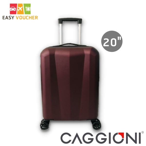 ของใหม่ตัวเดียวกับ บ.บัตรเครดิตแจก กระเป๋าเดินทางล้อลาก Caggioni สี wine redขนาด 20 นิ้ว #9