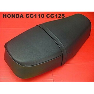 HONDA CG110 CG125 COMPLETE DOUBLE SEAT // เบาะรถมอเตอร์ไซค์ หนังพีวีซี สีดำ สินค้าคุณภาพดี